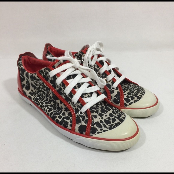 red cheetah shoes